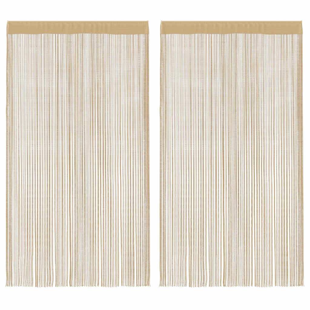Vidaxl draadgordijnen 100x250 cm beige 2 st