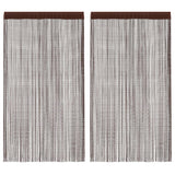 Vidaxl draadgordijnen 100x250 cm bruin 2 st
