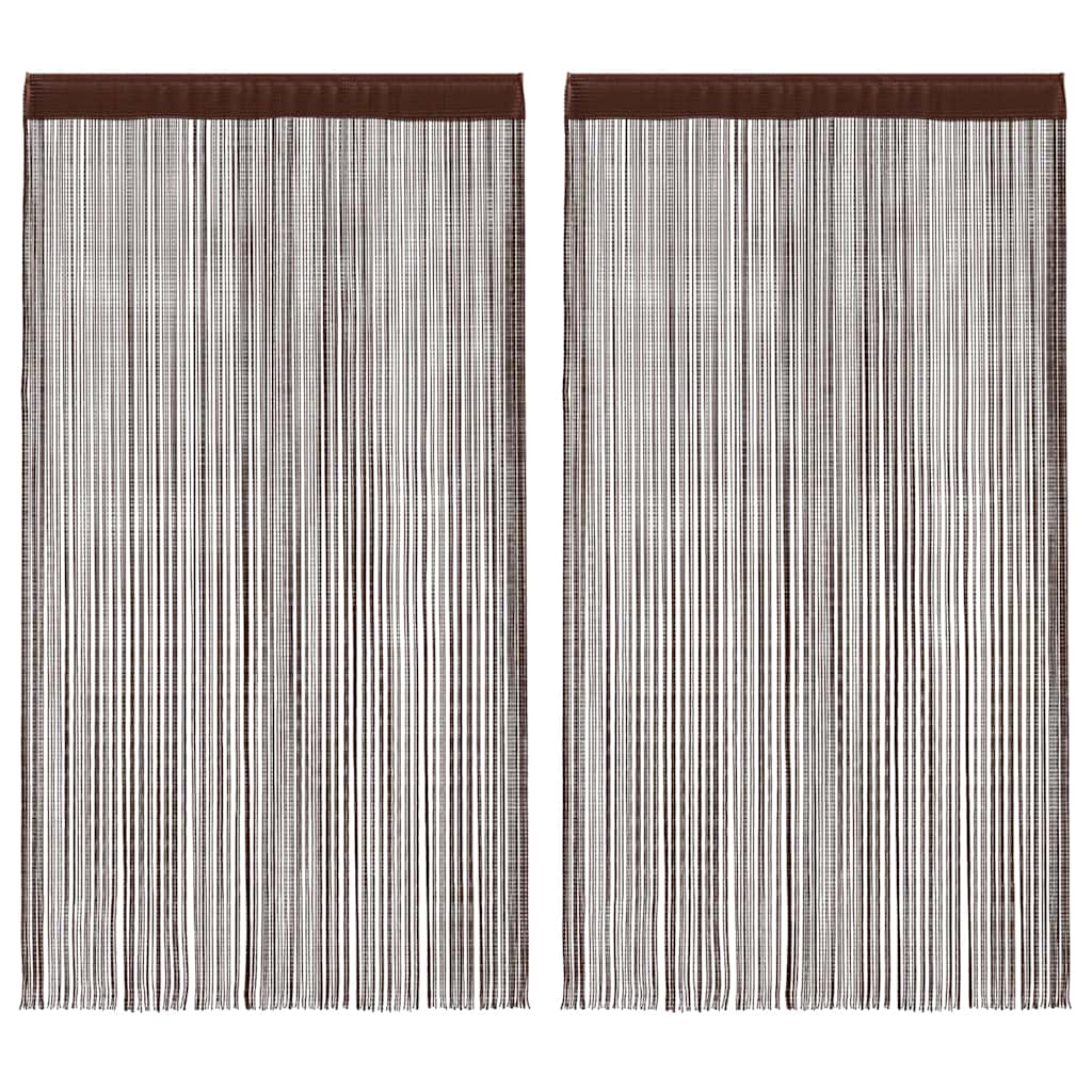 Vidaxl draadgordijnen 140x250 cm bruin 2 st