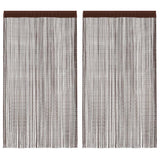 Vidaxl draadgordijnen 140x250 cm bruin 2 st
