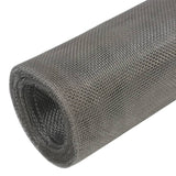 VidaXL Gaas 100x1000 cm roestvrij staal zilverkleurig