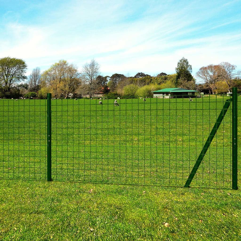 VidaXL Hek 25x1,7m staal groen