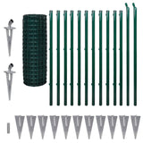 VidaXL Hek 25x1,2m staal groen