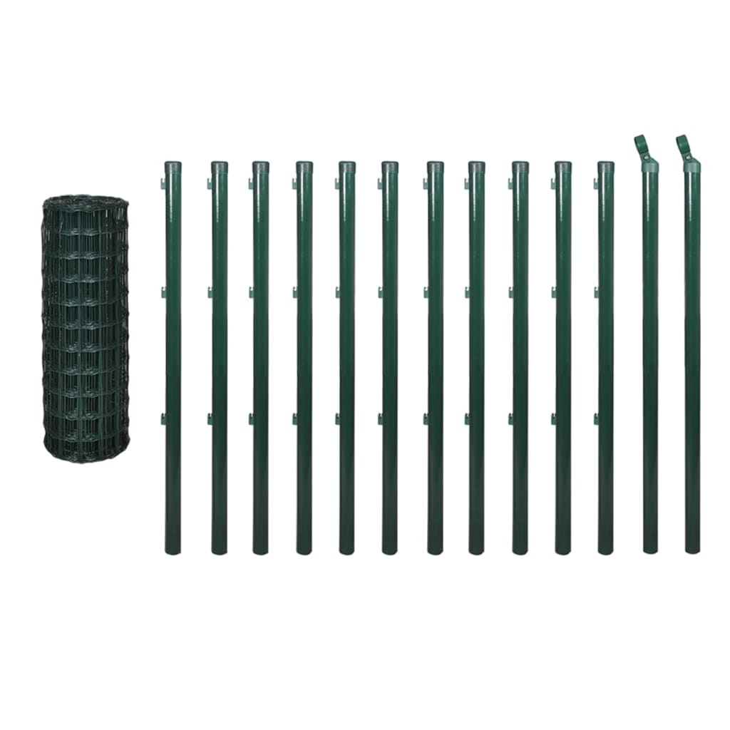 VidaXL Hek 25x1,2m staal groen