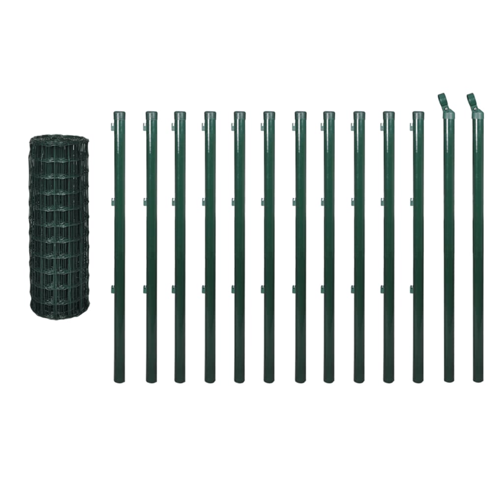 VidaXL Hek 25x1,5m staal groen
