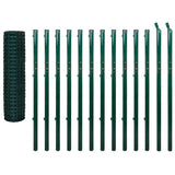 VidaXL Hek 25x1,7m staal groen