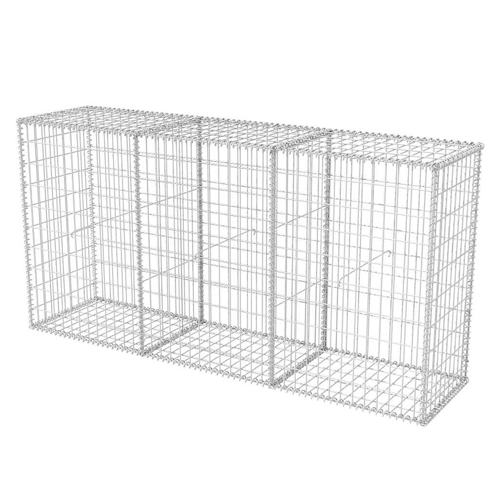 Vidaxl gabion mand 200x50x100 cm gegalvaniseerd staal