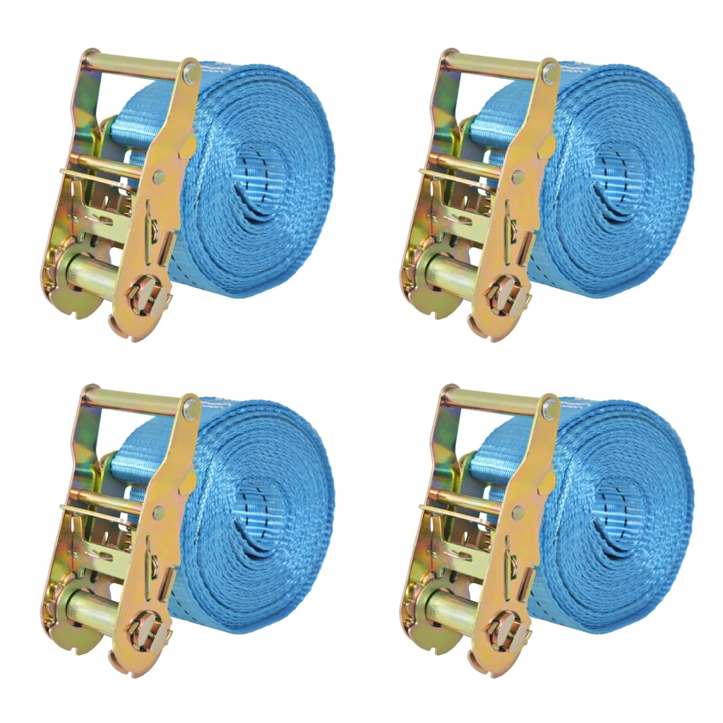 Vidaxl spanbanden 2 ton 6mx38mm blauw 4 st