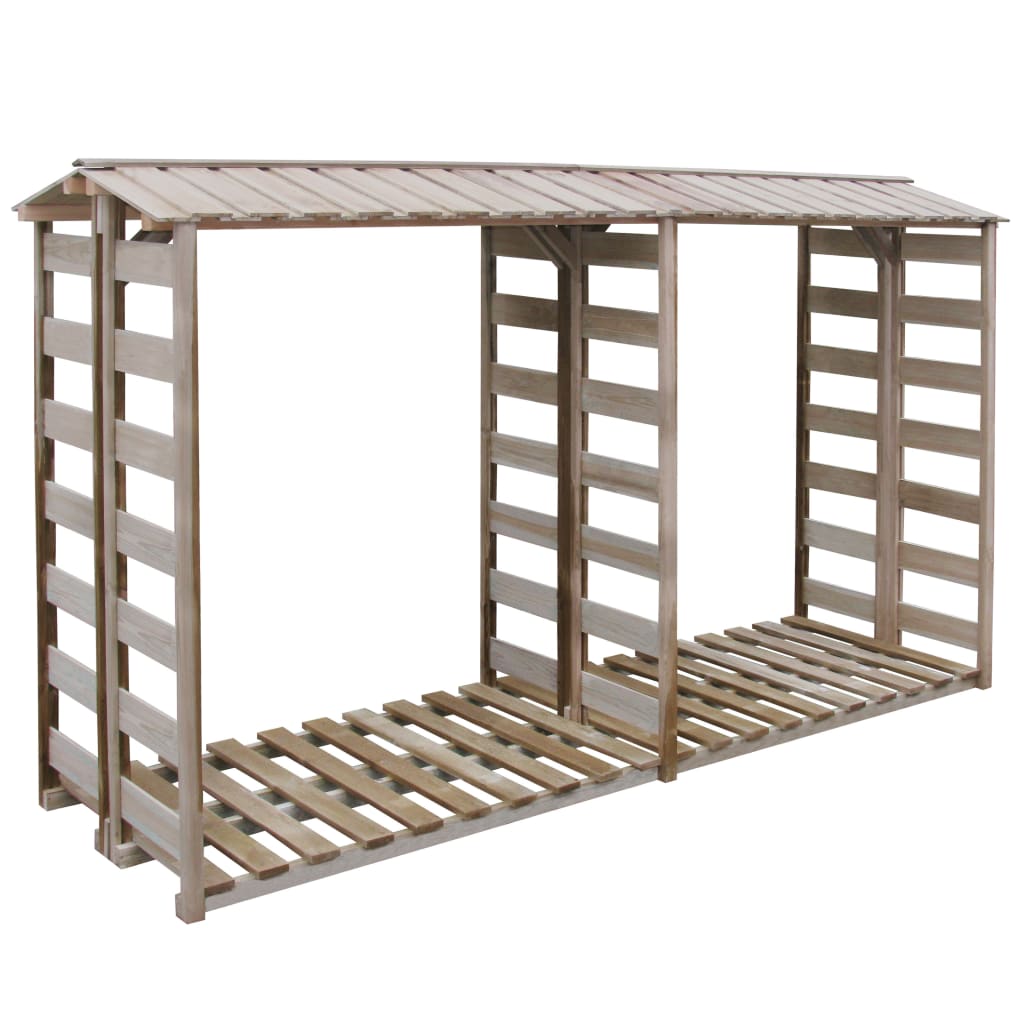 VidaXL Haardhoutopslag 300x90x176 cm geïmpregneerd groenenhout