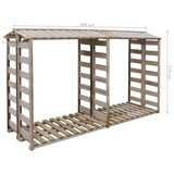 VidaXL Haardhoutopslag 300x90x176 cm geïmpregneerd groenenhout