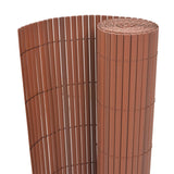 Vidaxl tuinafscheiding dubbelzijdig 90x300 cm pvc bruin