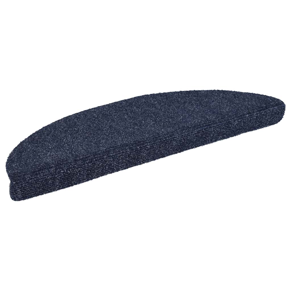 Vidaxl trapmat zelfklevend 56x17x3 cm naaldvilt blauw 15 st