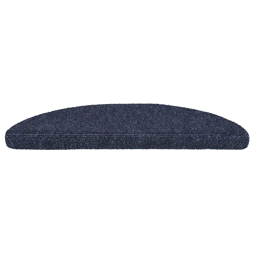 Vidaxl trapmat zelfklevend 56x17x3 cm naaldvilt blauw 15 st