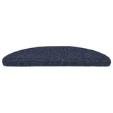 Vidaxl trapmat zelfklevend 56x17x3 cm naaldvilt blauw 15 st