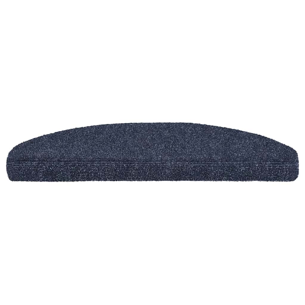 Vidaxl trapmatten zelfklevend 15 stuks 65x21x4 cm blauw halfrond groot