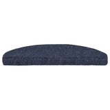 Vidaxl trapmatten zelfklevend 15 stuks 65x21x4 cm blauw halfrond groot