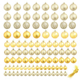 Vidaxl 100-delige kerstballenset 3 4 6 cm goudkleurig