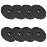 Vidaxl halterschijven 8 st 8x2,5 kg gietijzer