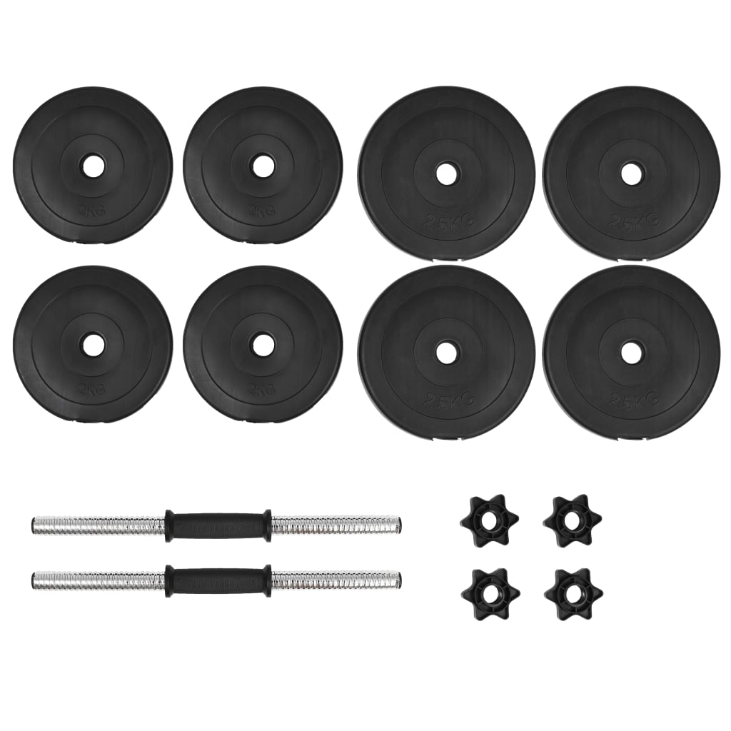 Vidaxl halterset 20kg 14-delig