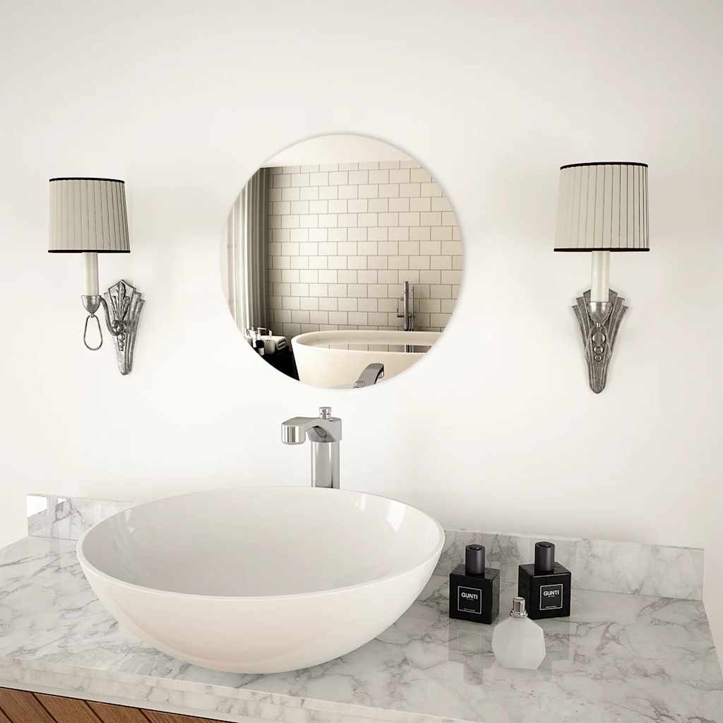 Vidaxl wandspiegel rond 40 cm glas