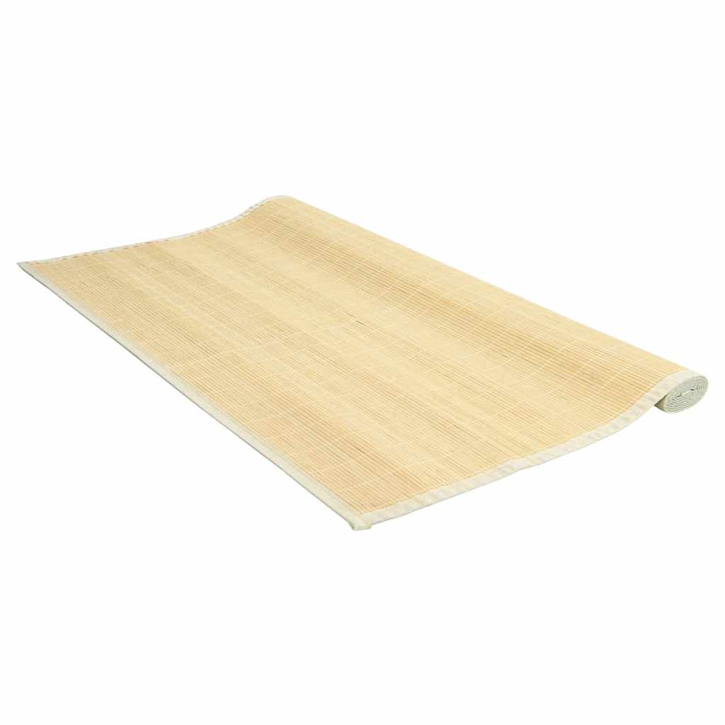Vidaxl tapijt 160x230 cm bamboe natuurlijk