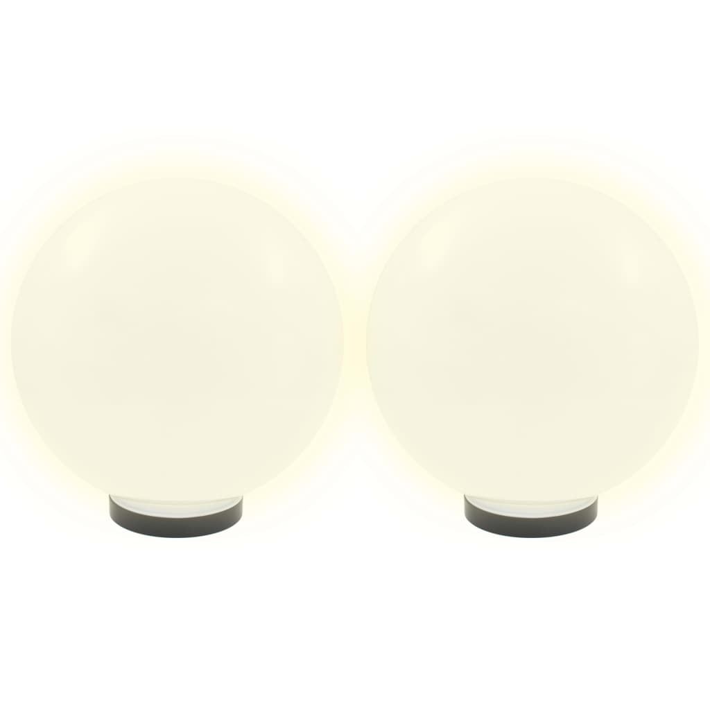 Vidaxl led-bollampen 2 st rond 30 cm pmma