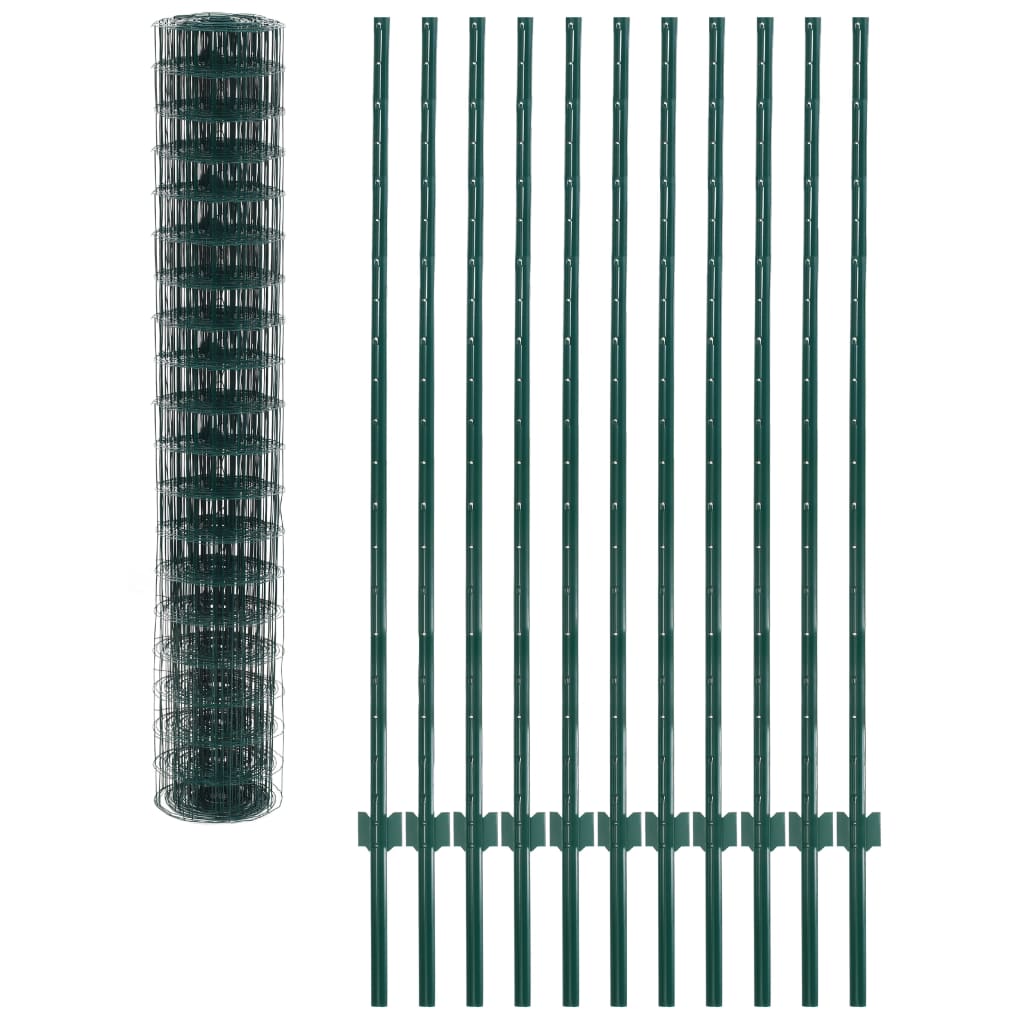 VidaXL Hek 20x1,5m staal groen