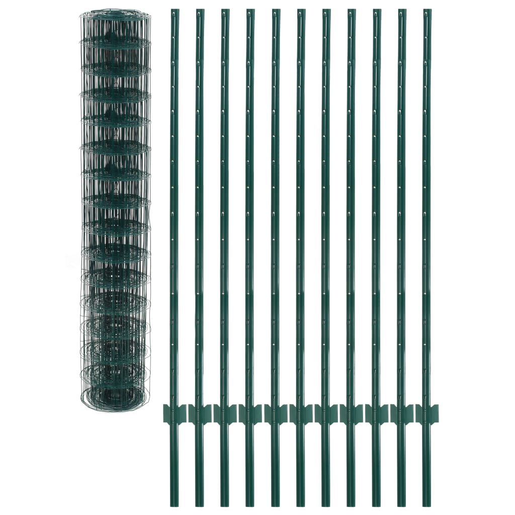 VidaXL Hek 20x1,5m staal groen