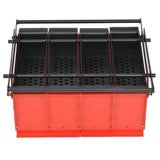 Vidaxl brikettenpers voor papier 38x31x18 cm staal zwart en rood