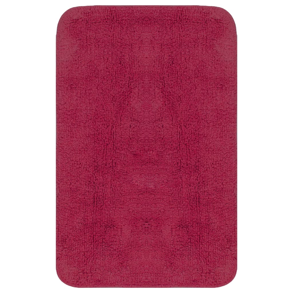 Vidaxl badmattenset stof fuchsia 2-delig