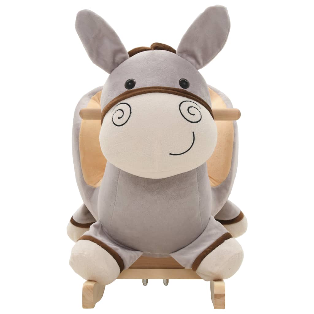 Vidaxl hobbeldier aap met rugleuning 60x32x55 cm pluche grijs