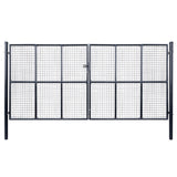 VidaXL Gaaspoort 400x200 cm gegalvaniseerd staal grijs