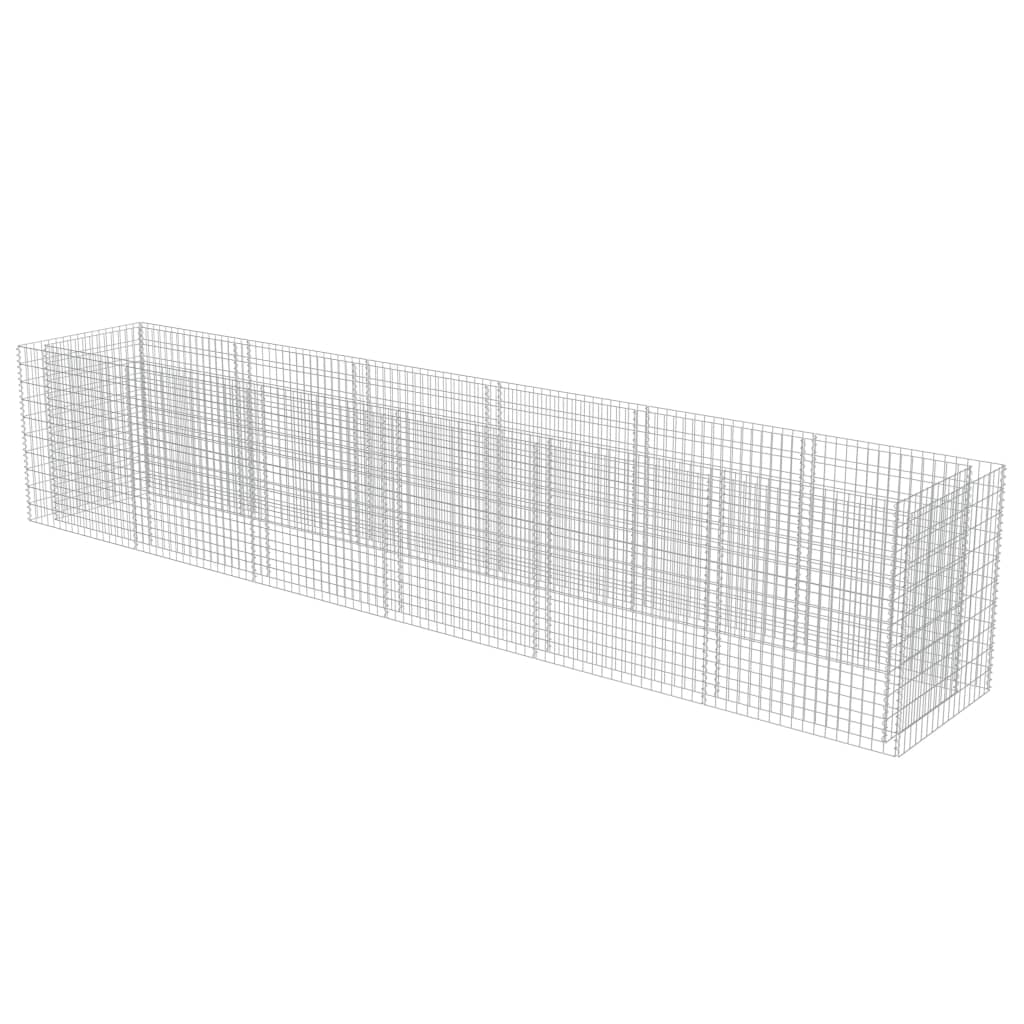 VidaXL Gabion plantenbak verhoogd 540x90x100 cm gegalvaniseerd staal