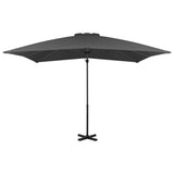 Vidaxl zweefparasol met aluminium paal 250x250 cm antracietkleurig