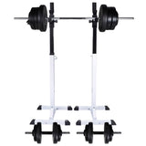 VidaXL Halster- squatrek met halterset 60,5 kg