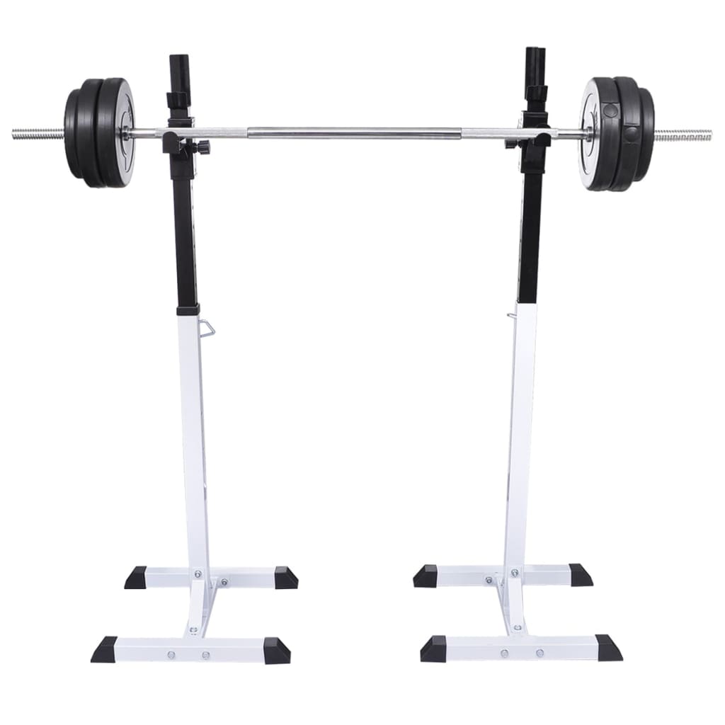 VidaXL Halster- squatrek met halterset 60,5 kg