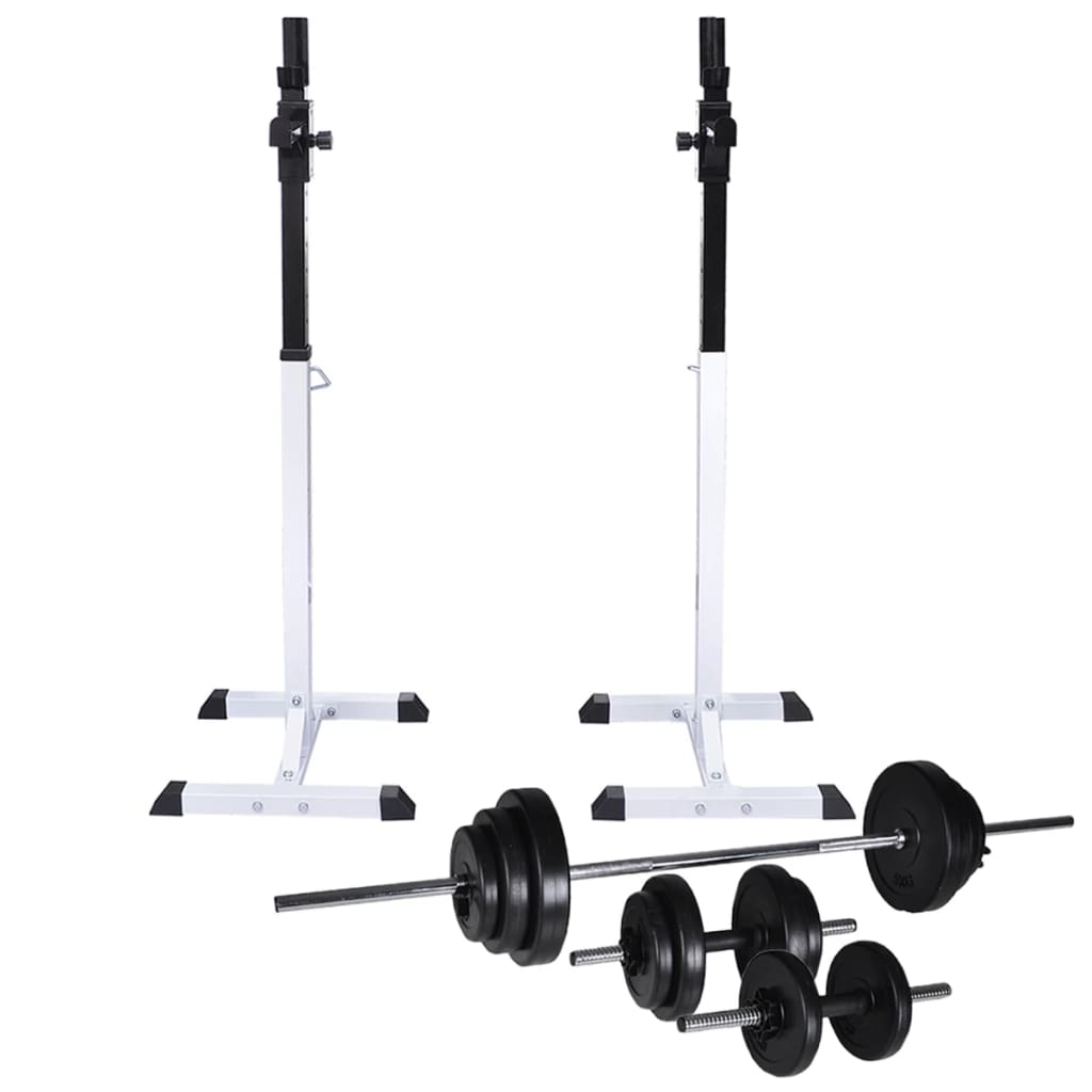 VidaXL Halster- squatrek met halterset 30,5 kg