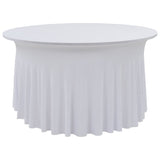 Vidaxl 2 st tafelhoezen stretch met rok 120x74 cm wit