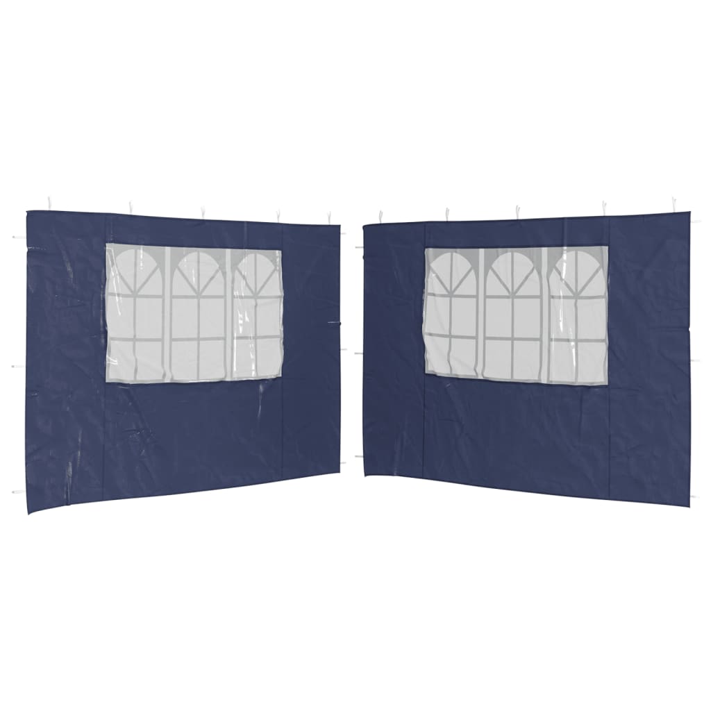 Vidaxl tentwanden met raam pe blauw 2 st