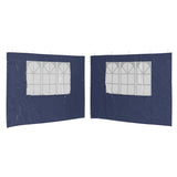 Vidaxl tentwanden met raam pe blauw 2 st