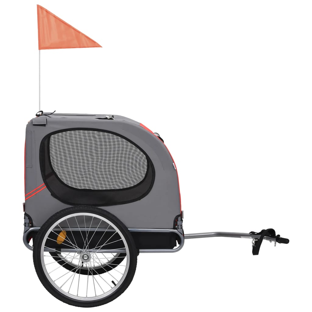 VidaXL Hondenfietskar rood en zwart