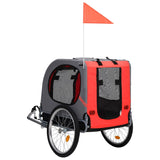VidaXL Hondenfietskar rood en zwart