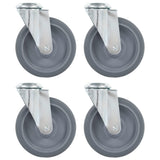 Vidaxl zwenkwielen met boutgaten 4 st 125 mm