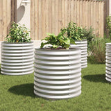 Vidaxl plantenbak verhoogd 80x80x81 cm gegalvaniseerd staal zilver