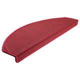 Vidaxl trapmatten 15 st 65x24x4 cm bordeaux halfrond groot