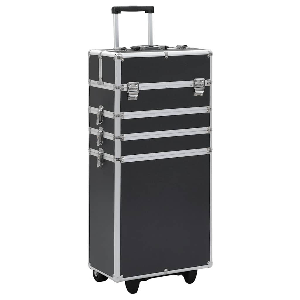 Vidaxl make-up trolley aluminium zwart