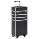 Vidaxl make-up trolley aluminium zwart