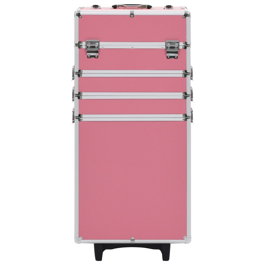 Vidaxl make-up trolley aluminium roze
