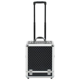VidaXL Make-up trolley 35x29x45 cm aluminium zwart
