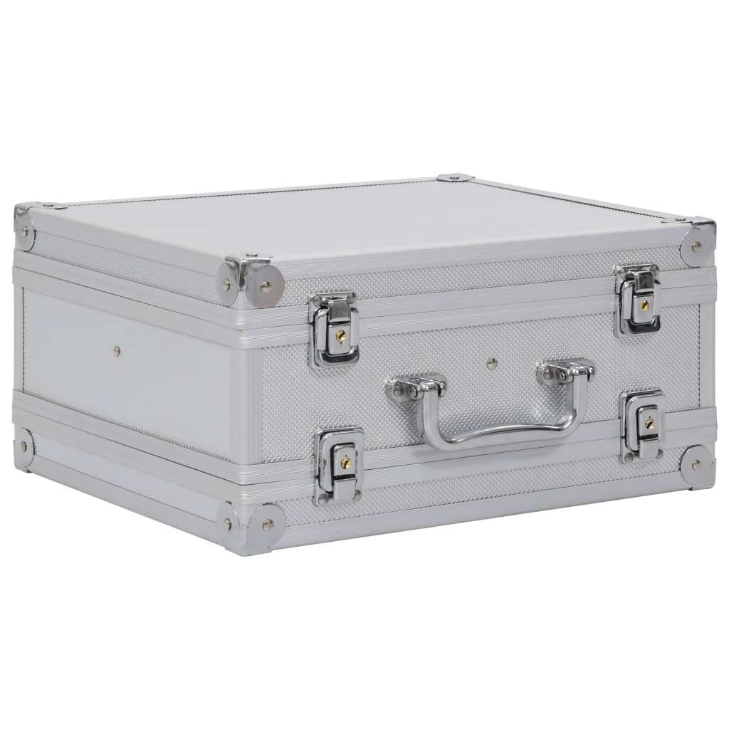 Vidaxl wapenkoffer aluminium abs zilverkleurig